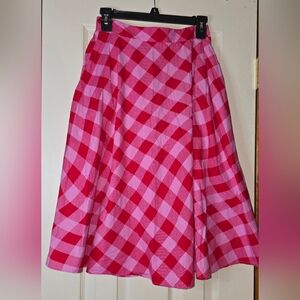 Women's S Skirt Cherry Red Western Coastal Cowgirl Trendy Retro